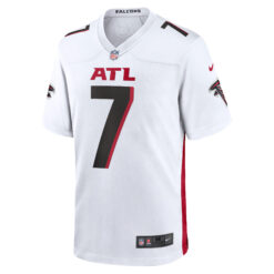 Alternative view of Michael Vick Atlanta Falcons White Road Game Jersey - All Stitched