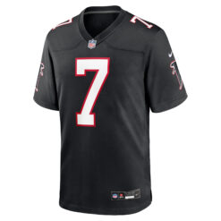 Alternative view of Michael Vick Atlanta Falcons Black Alternate Game Jersey - All Stitched