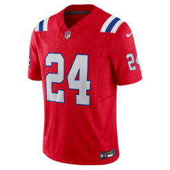 Alternative view of Ty Law New England Patriots Red Alternate Vapor F.U.S.E Limited Jersey - All Stitched