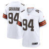 Mason Graham Cleveland Browns White Away Game Jersey - All Stitched