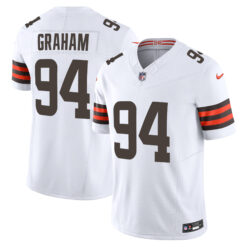 Mason Graham Cleveland Browns White Away Vapor F.U.S.E Limited Jersey - All Stitched