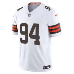 Alternative view of Mason Graham Cleveland Browns White Away Vapor F.U.S.E Limited Jersey - All Stitched