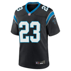 Alternative view of Trevor Etienne Carolina Panthers Black Home Game Jersey - All Stitched