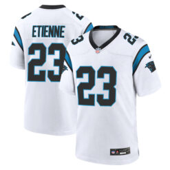 Trevor Etienne Carolina Panthers White Road Game Jersey - All Stitched