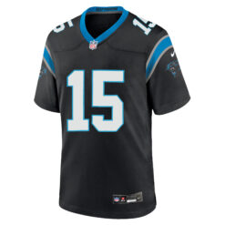Alternative view of Jimmy Horn Jr Carolina Panthers Black Home Game Jersey - All Stitched