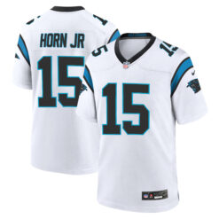 Jimmy Horn Jr Carolina Panthers White Road Game Jersey - All Stitched