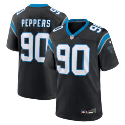 Julius Peppers Carolina Panthers Black Home Game Jersey - All Stitched