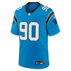 Alternative view of Julius Peppers Carolina Panthers Light Blue Alternate Game Jersey - All Stitched
