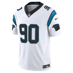 Alternative view of Julius Peppers Carolina Panthers White Road Vapor F.U.S.E Limited Jersey - All Stitched