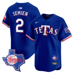 Marcus Semien Texas Rangers Royal Blue Tetas Limited Jersey - All Stitched