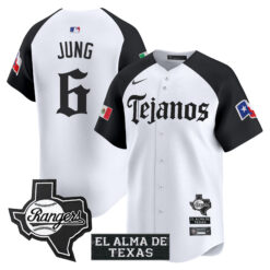 Josh Jung Texas Rangers Alternate White Mexico Tejano Barrio Style Limited Jersey - All Stitched
