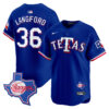 Wyatt Langford Texas Rangers Royal Blue Tetas Limited Jersey - All Stitched
