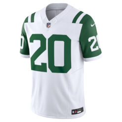 Alternative view of Breece Hall New York Jets White Classic Alternate Vapor F.U.S.E Limited Jersey - All Stitched