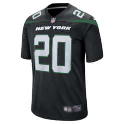 Alternative view of Breece Hall New York Jets Black Alternate Jersey - All Stitched