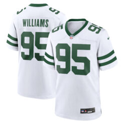 Quinnen Williams New York Jets White Road Game Jersey - All Stitched