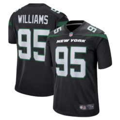 Quinnen Williams New York Jets Black Alternate Jersey - All Stitched