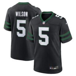 Garrett Wilson New York Jets Black Alternate Game Jersey - All Stitched