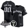 Custom Los Angeles Dodgers Black Gothic Style Limited Jersey - All Stitched
