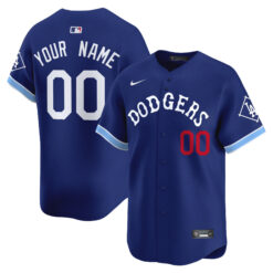 Custom Los Angeles Dodgers Dodgers Tribute Royal Blue Limited Jersey - All Stitched
