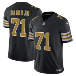 Kelvin Banks Jr New Orleans Saints Black Alternate Vapor F.U.S.E Limited Jersey - All Stitched