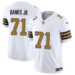 Kelvin Banks Jr New Orleans Saints White Alternate Vapor F.U.S.E Limited Jersey - All Stitched