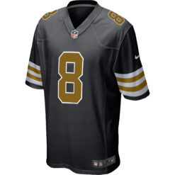 Alternative view of Archie Manning New Orleans Saints Black Alternate Game Jersey - All Stitched