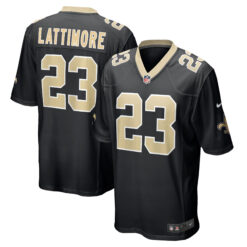 Marshon Lattimore New Orleans Saints Black Home Game Jersey - All Stitched