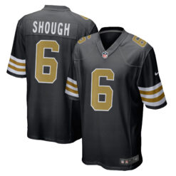 Tyler Shough New Orleans Saints Black Alternate Game Jersey - All Stitched