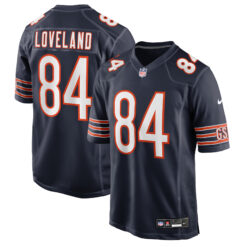 Colston Loveland Chicago Bears Navy Home Game Jersey - All Stitched