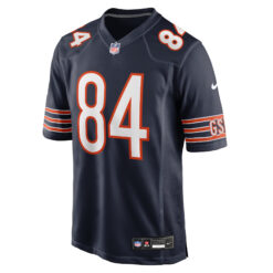 Alternative view of Colston Loveland Chicago Bears Navy Home Game Jersey - All Stitched