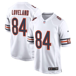Colston Loveland Chicago Bears White Road Game Jersey - All Stitched