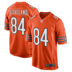 Colston Loveland Chicago Bears Orange Alternate Game Jersey - All Stitched