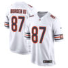 Luther Burden III Chicago Bears White Road Game Jersey - All Stitched