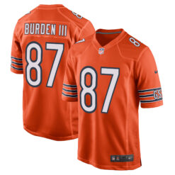 Luther Burden III Chicago Bears Orange Alternate Game Jersey - All Stitched