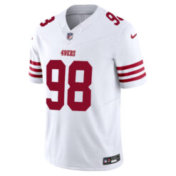 Alternative view of Mykel Williams San Francisco 49ers White Road Vapor F.U.S.E Limited Jersey - All Stitched