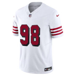 Alternative view of Mykel Williams San Francisco 49ers White Alternate Vapor F.U.S.E Limited Jersey - All Stitched