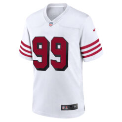 Alternative view of Alfred Collins San Francisco 49ers White Alternate Game Jersey - All Stitched