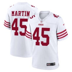 Nick Martin San Francisco 49ers White Road Game Jersey - All Stitched
