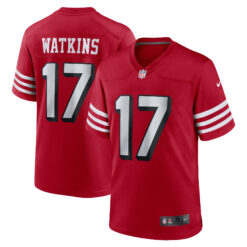 Jordan Watkins San Francisco 49ers Scarlet Alternate Game Jersey - All Stitched