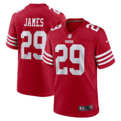 Jordan James San Francisco 49ers Scarlet Home Game Jersey - All Stitched