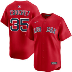 Garrett Crochet Boston Red Sox Red Alternate Limited Jersey - All Stitched
