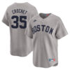 Garrett Crochet Boston Red Sox Grey Throwback Limited Jersey - All Stitched