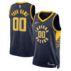 Custom Indiana Pacers Navy Icon Edition Jersey - All Stitched