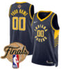 Custom Indiana Pacers Navy Icon Edition Jersey - All Stitched