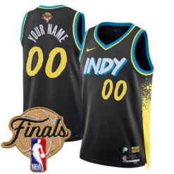 Custom Indiana Pacers Black City Edition Jersey - All Stitched