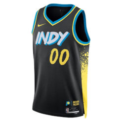Alternative view of Custom Indiana Pacers Black City Edition Jersey - All Stitched