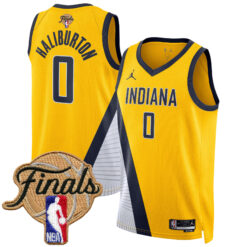 Tyrese Haliburton Indiana Pacers Yellow Statement Edition Jersey - All Stitched