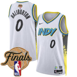 Tyrese Haliburton Indiana Pacers White City Edition Jersey - All Stitched