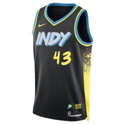 Alternative view of Pascal Siakam Indiana Pacers Black City Edition Jersey - All Stitched