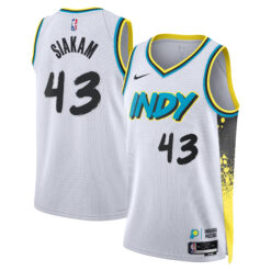 Pascal Siakam Indiana Pacers White City Edition Jersey - All Stitched